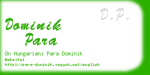 dominik para business card